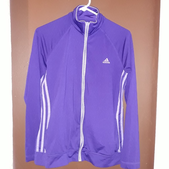 Jackets & Blazers - Purple lightweight Adidas jacket